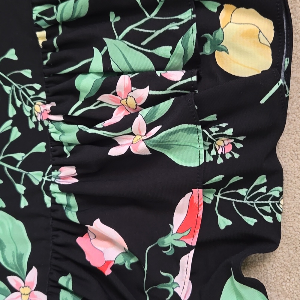 Tommy Hilfiger Dress - Black Pastel Floral Print 10 - Picture 2 of 5
